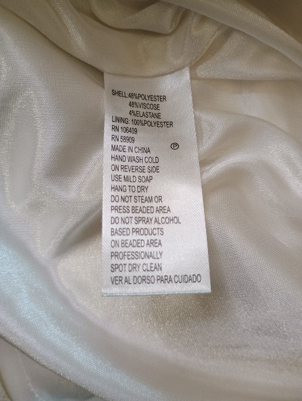 Antonio Melani Women's Size 2 Sleeveless Cream Dress with Gold Stud Detail - Picture 11 of 15